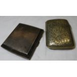 SILVER CIGARETTE CASE 90.63G & ANOTHER