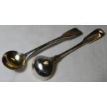 SILVER PAIR GEORGIAN MUSTARD SPOONS 26.2G