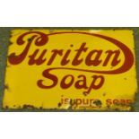 ENAMEL SIGN PURITAN SOAP 36' X 24'