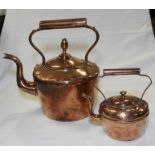 1 LARGE & 1 SMALL COPPER KETTLES