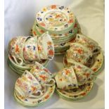 48 PIECES MASONS BIBLE PATTERN TEA & DINNER WARE