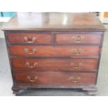 GEORGIAN MAHOGANY 5 DRAWER CHEST