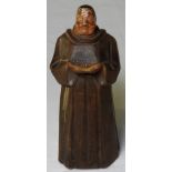 5' WOODEN FRIAR FIGURE