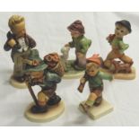 5 HUMMEL FIGURES