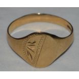 9CT GOLD SIGNET RING 2.75g