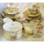 BAVARIAN ALICE FLORAL DECORATED PART TEASET