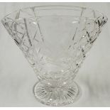 STUART CRYSTAL ETCHED VASE