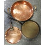 LRG COPPER PAN, FRYING PAN & LID