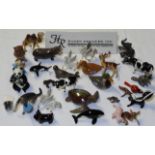 BOX OF HAGEN RENAKER ANIMALS & SIGN