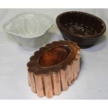 COPPER, EARTHEN WARE & CERAMIC JELLY MOULDS