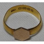 22CT GOLD BAND RING 4.72G