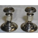 SILVER PAIR CANDLESTICKS 3'H