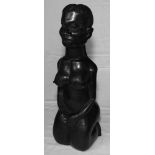 CARVED AFRICAN TRIBAL FIGURE 14'