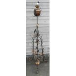 ORNATE WROUGHT IRON LAMP BASE