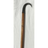 HORN HANDLE HIKING STICK MARKED MONTREUX