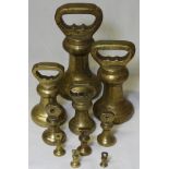 10 BRASS GRADUATED CHURN WEIGHTS