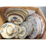 BOX OF MASONS CHINA ICL JARDINIERE & STRATFORD DESIGNS