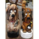 2 NOVELTY WIND UP DOG FORM DECANTERS (1 STOPPER ONLY)