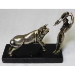 METAL BULL & BULL FIGHTER ORNAMENT