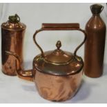 COPPER KETTLE & 2 HOT WATER BOTTLES (1 SHIRLEYS HECLA)