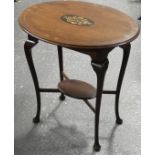 MAHOGANY DECO INLAID OCC TABLE