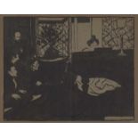 VALLOTTON, FELIX(Lausanne 1865 - 1925 Paris)La Symphonie. 1897.Tusche auf Papier.25 x 32,3 cm.