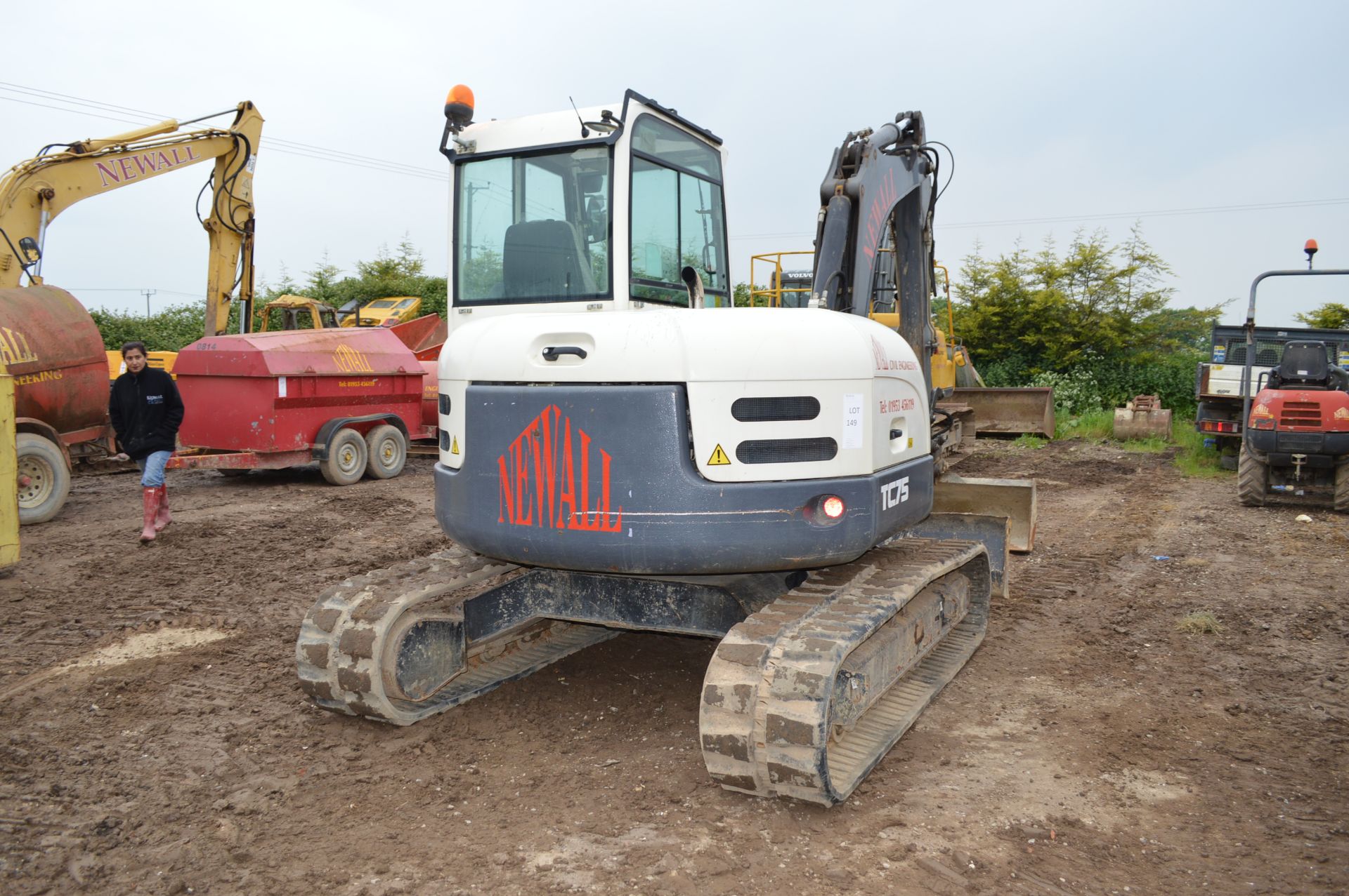 Terex 7.5t Excavator. Model No: TC75 - Image 9 of 30