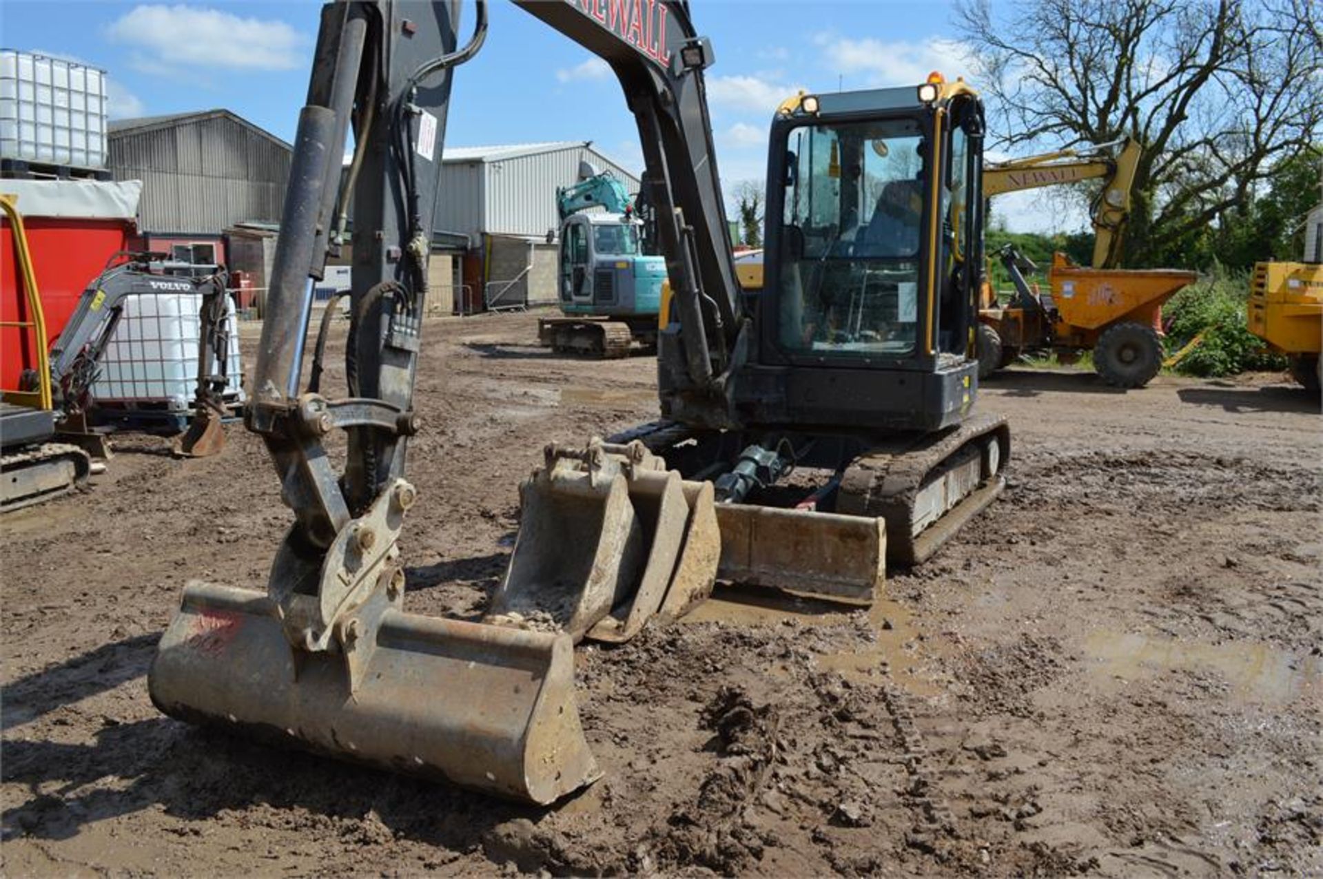 Volvo ECR58D Excavator with 4 Buckets (2014)