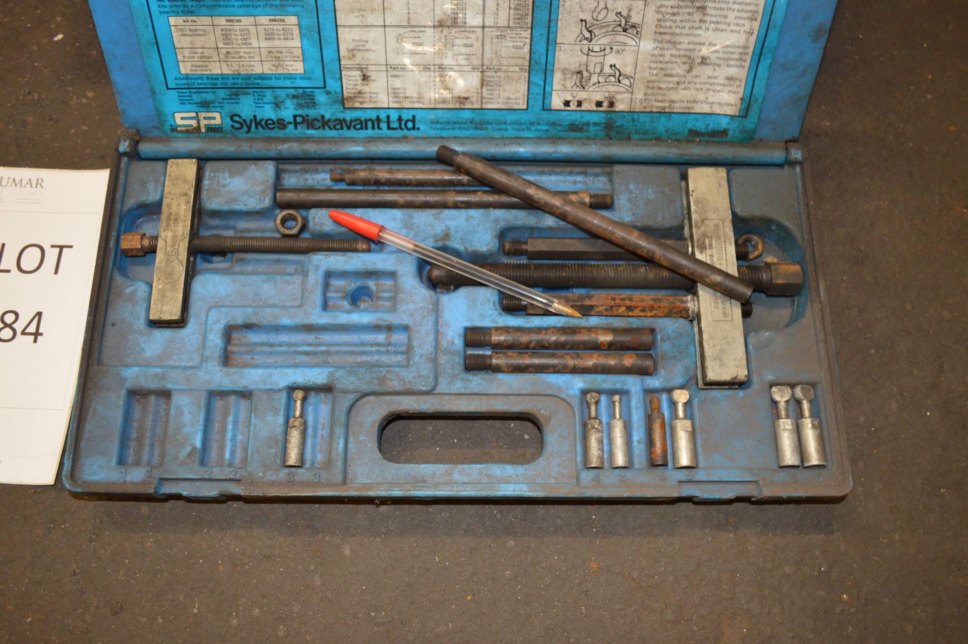 Tool Box & Contents to include Selection Bearing Puller Set & G Clamps - Image 4 of 13