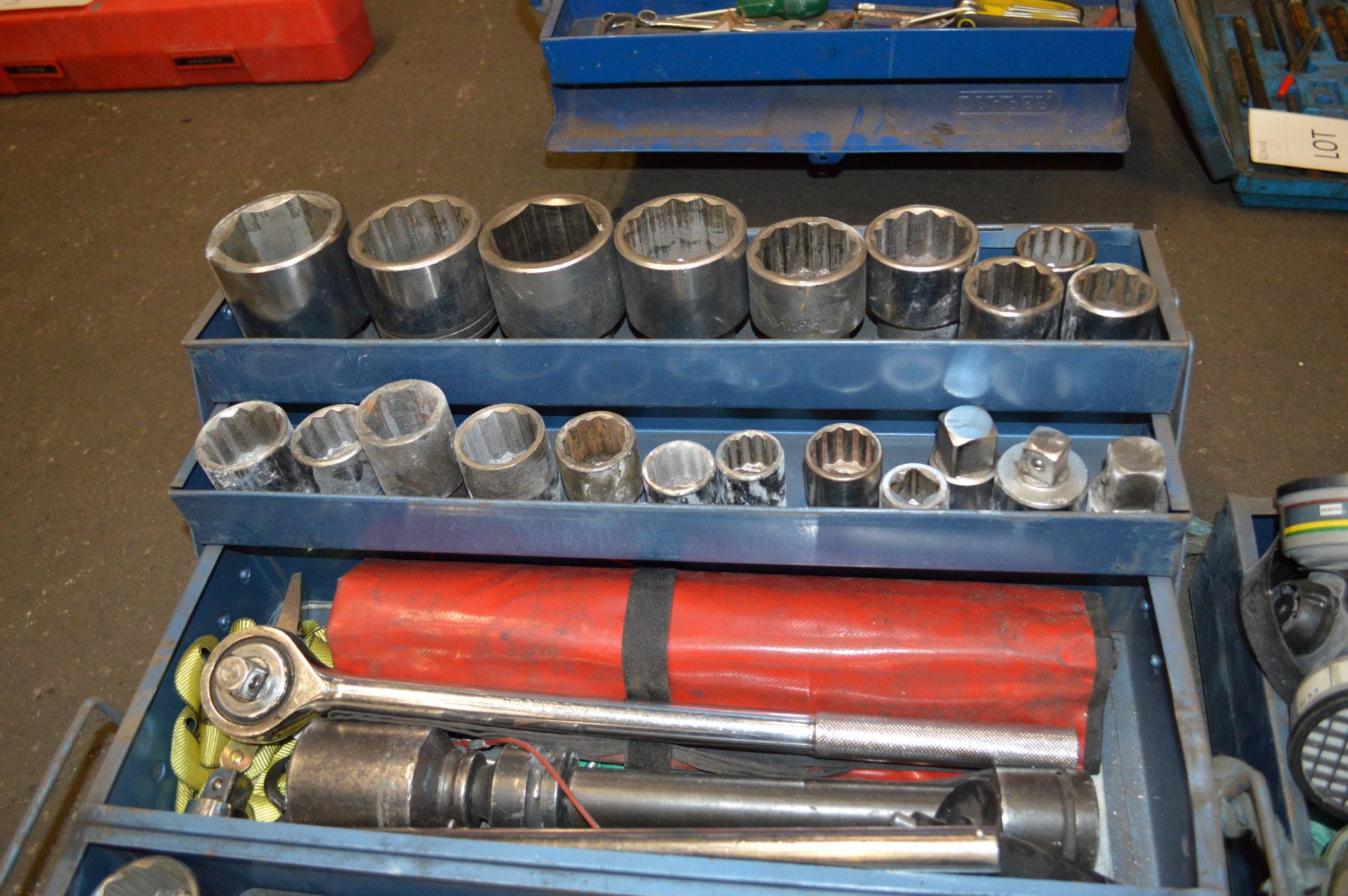 Tool Box & Contents to include Selection of Impact Sockets, Brackets, Extension Bars etc - Image 9 of 10