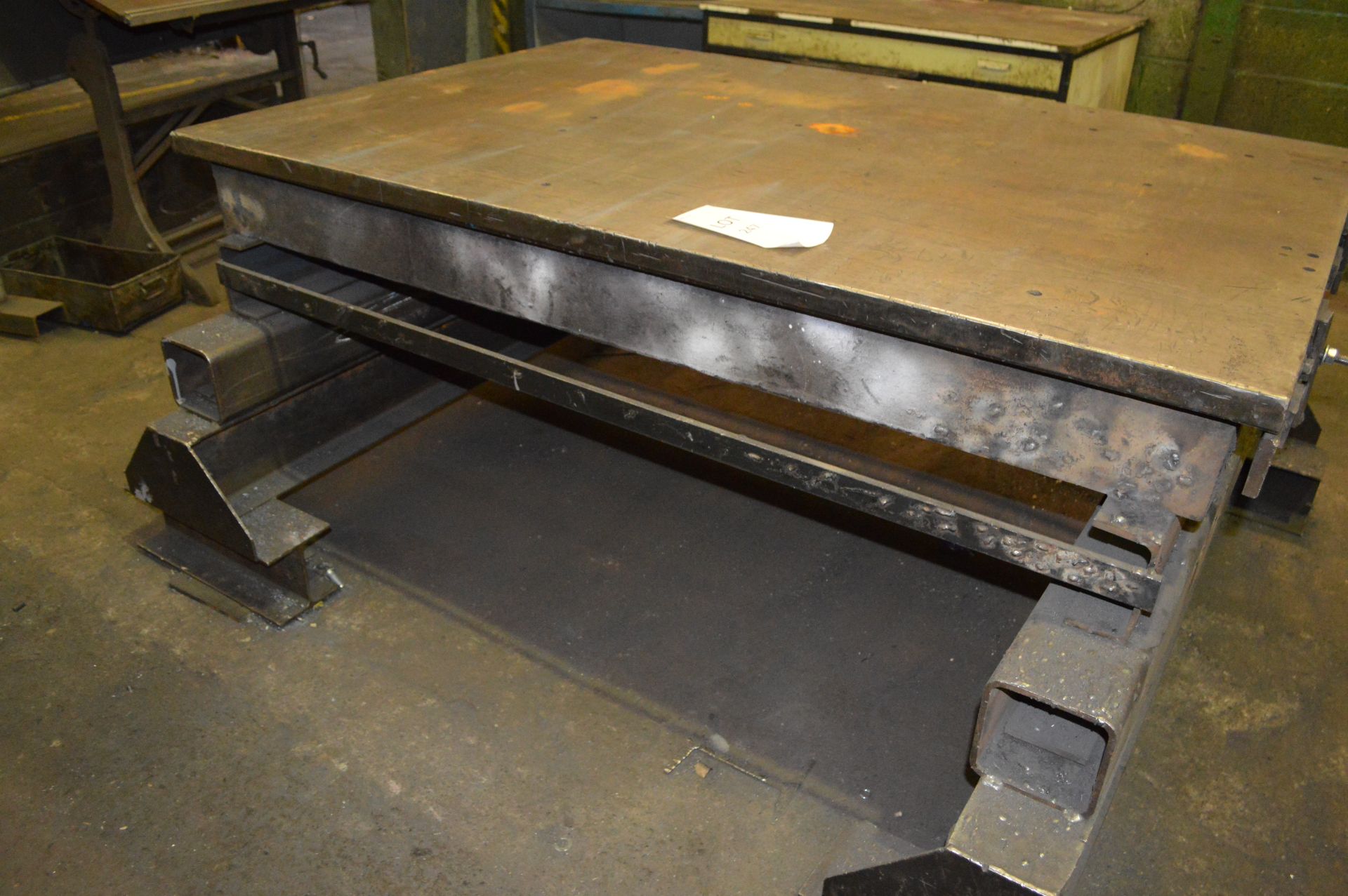 Welded Mild Steel Work Bench w-183cm, d-183cm, h-97cm