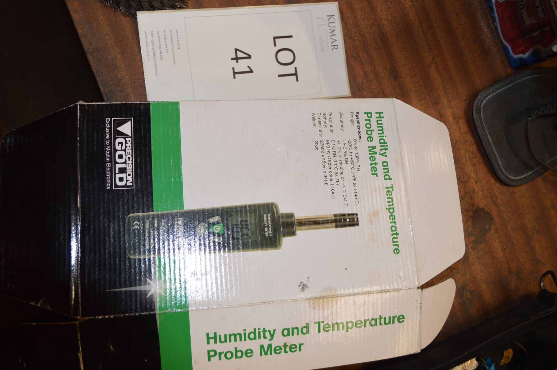 Gold Precision Temperature & Humidity Meter Model No: N18FR - Image 3 of 6