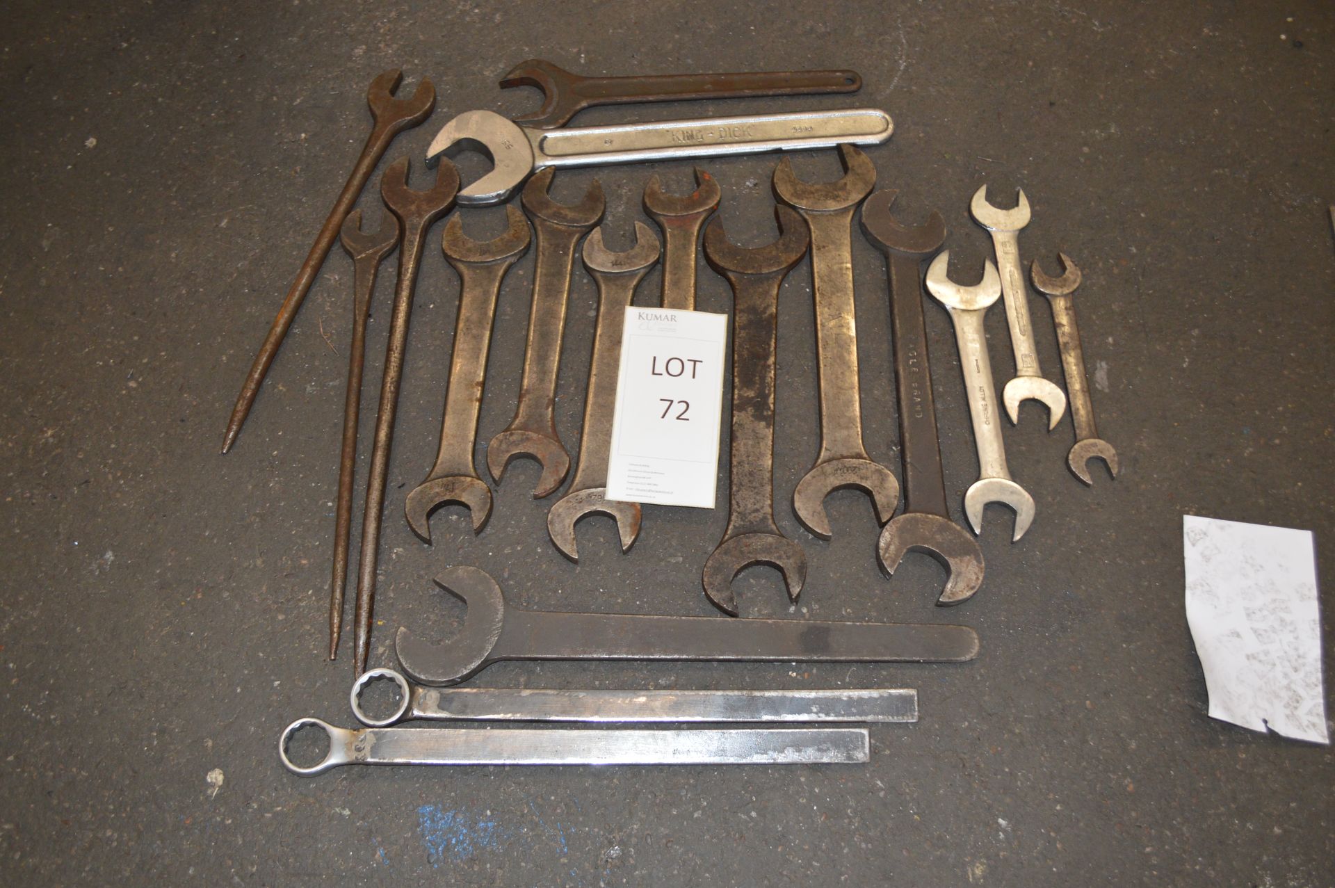 Quantity of open Ended Spanners (approx 18)