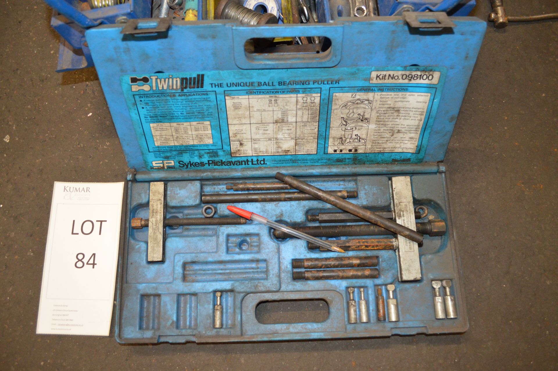 Tool Box & Contents to include Selection Bearing Puller Set & G Clamps - Image 2 of 13