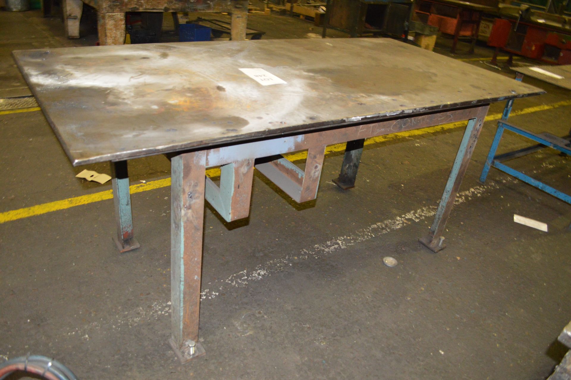 Welded Mild Steel Work Bench w-209cm, d-103cm, h-96cm - Image 4 of 5