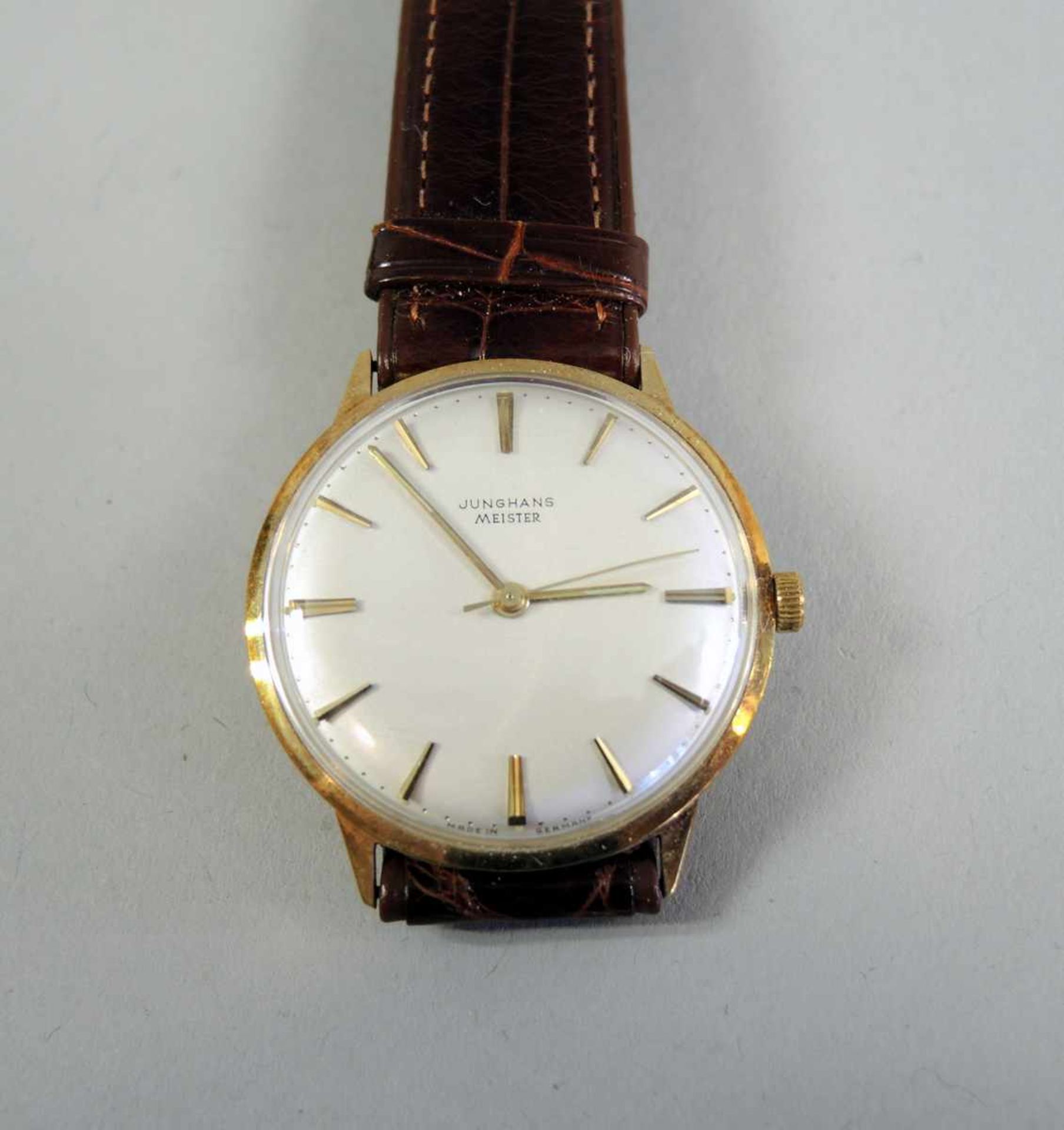 Junghans Meister 14 kt. Gold. Handaufzug. Sehr gut erhalten und gangbar. 60er Jahre