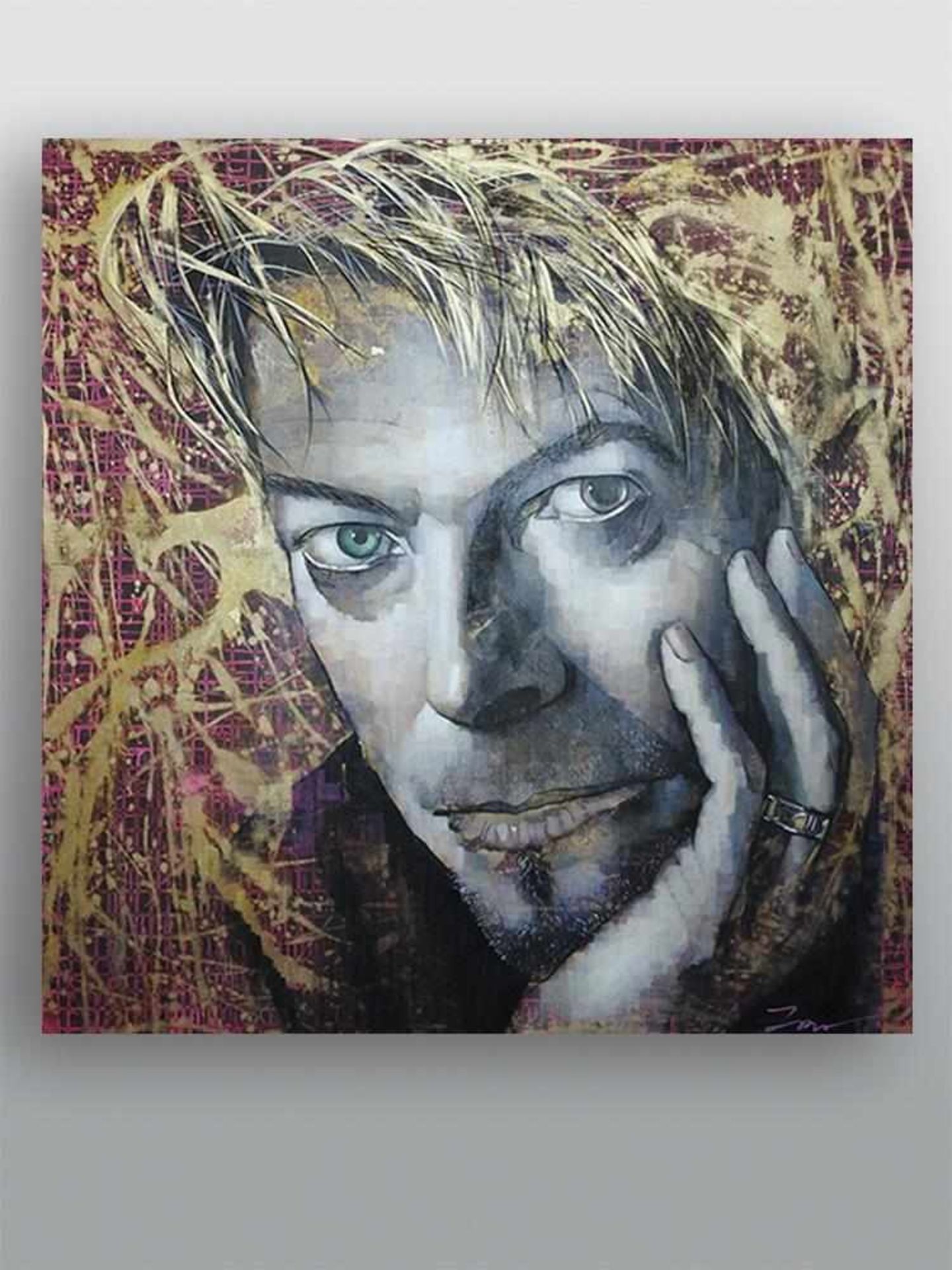 Ira Tsantekidou, geboren 1967 David Bowie. Öl/Acryl/Pigment/Leinwand. Ungerahmt, rechts unten - Bild 2 aus 2