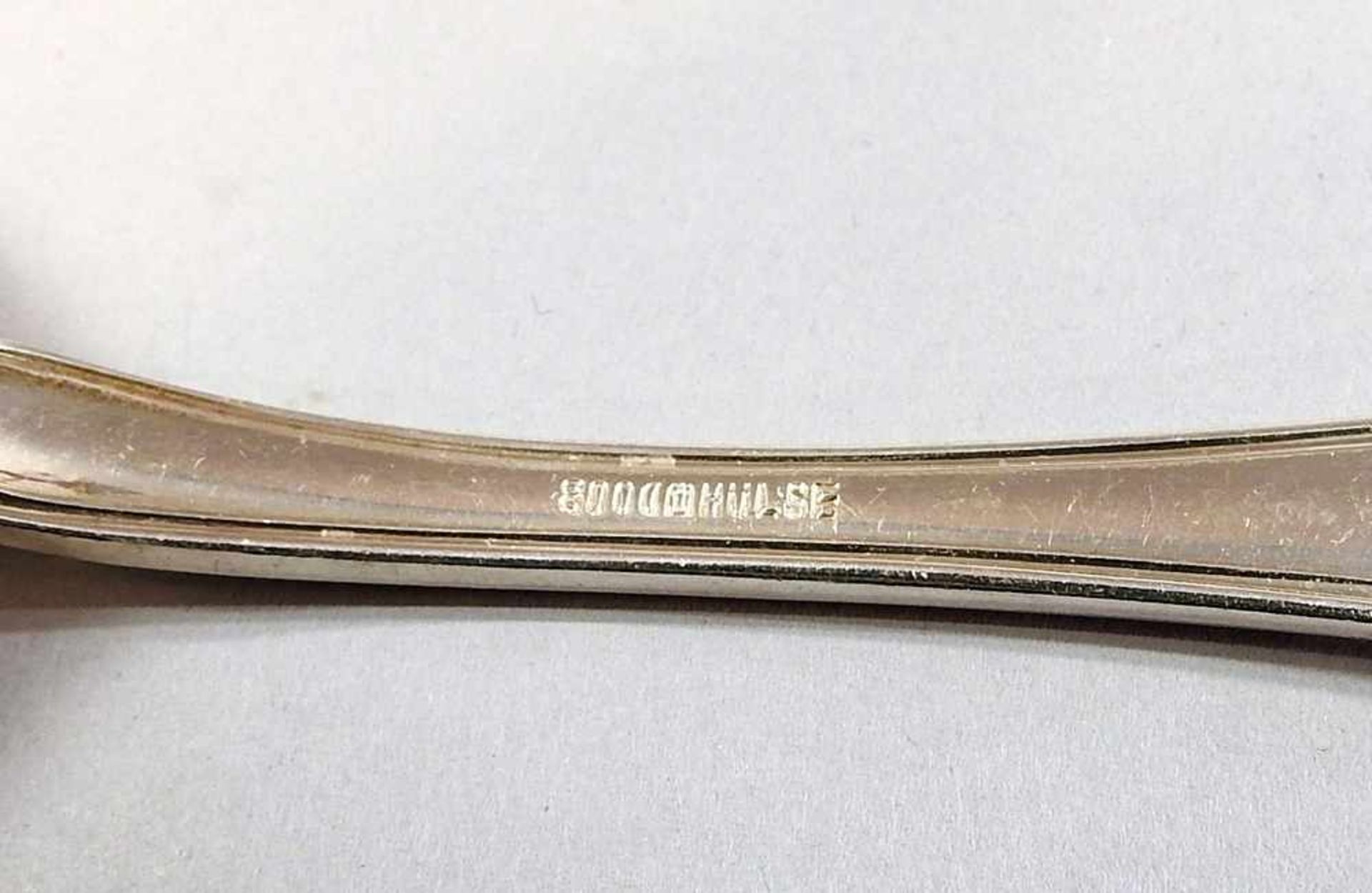 Umfangreiches Tafelsilber-Besteck Silber 800, mit Halbmond und Krone, Herstellermarke "HÜLSE", - Bild 6 aus 6