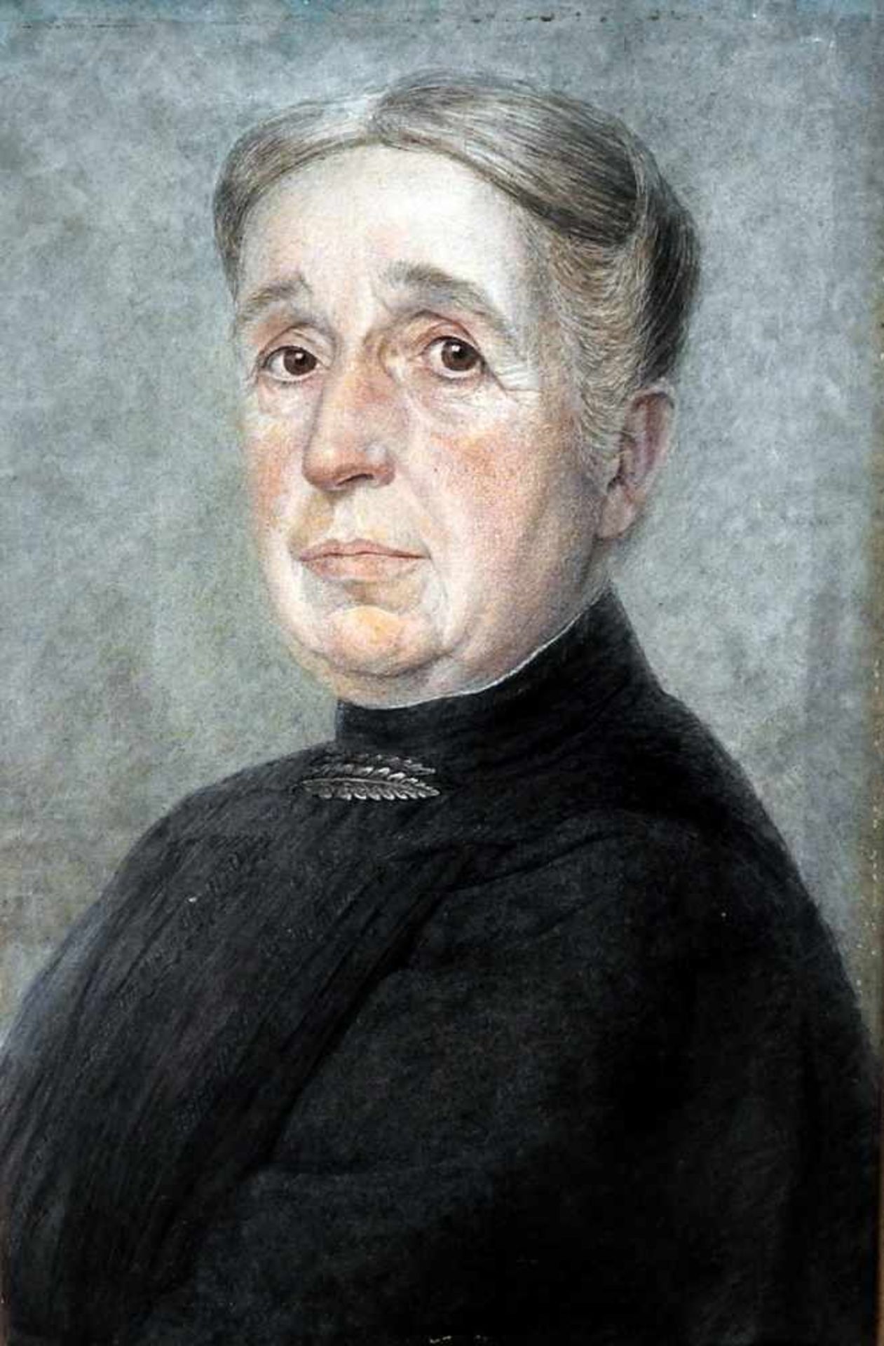 Damenportrait Abbildung von Clotilde Frommherz, Ehefrau von J. R. Schenz (1860 - 1937). Bleistift/