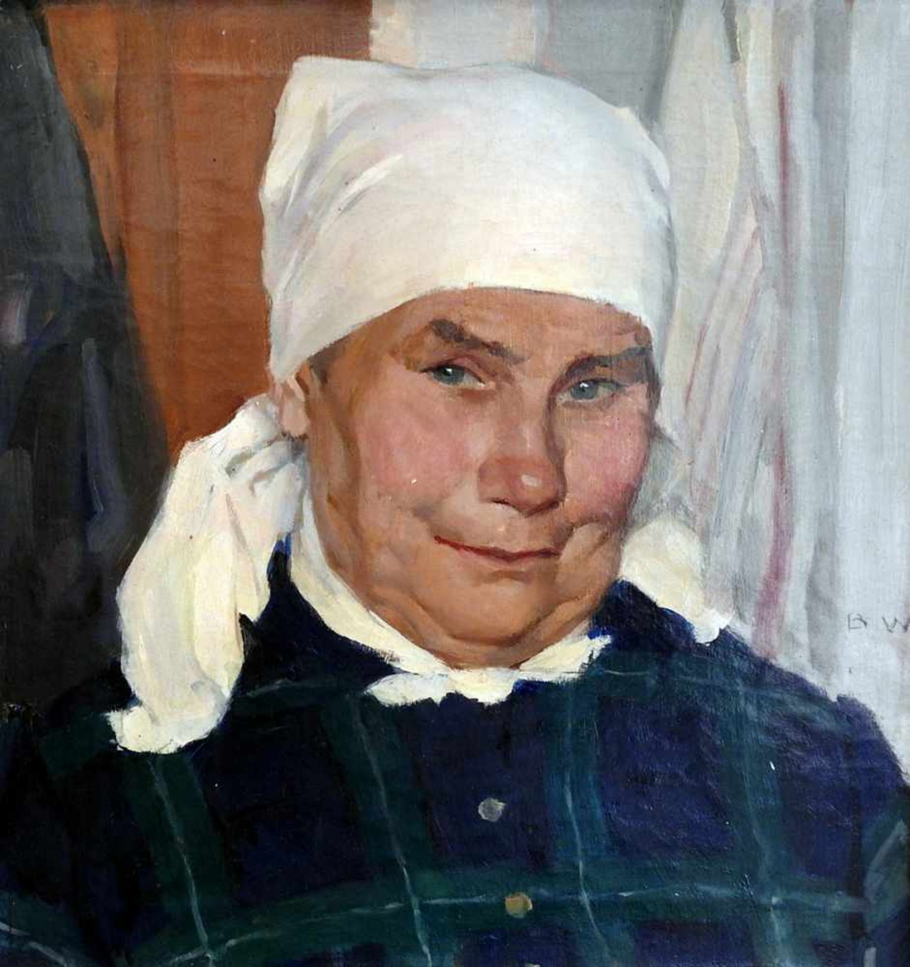 Brynolf Wennerberg, 1866 Otterstad, Schweden - 1950 Bad Aibling Portrait einer Bäuerin. Öl/Leinwand,