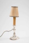 Kleine Tischlampe Lampenfuß 925er Silber. Runder Fuß, Balusterschaft, Fuß und Schaft durch