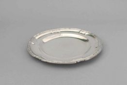 Presentoir, V. Biovin, Frankreich um 1880-1900 950er Silber. Schlichter runder Spiegel, gekehlt in