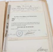 Konvolut Urkunden und Dokumente Dokumente zur Verleihung des Leopoldsorden, verliehen durch den