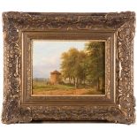 Dahmen, Jakob (1821 - 1900) Niederländischer Landschafts- und Genremaler, Landschaft mit Bauern