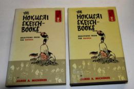 Hokuai, Sketchbooks Copyright Japan 1958. SW und Farbtafeln nach Holzschnitten. Begleitender Text in