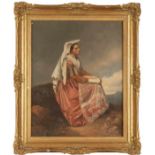 Porträtmaler Porträt einer Italienerin, Öl/Leinwand, unsign. 49 x 40 cm. R.