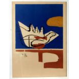 Le Corbusier 1887 La-Chaux-de Fonds - 1965 Roquebrunne. Komposition. Farbholzschnitt. Aufl. 96/