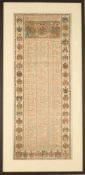 Stiftskalender / Wappenkalender des Münsterschen Domkapitels für das Jahr 1786, kolorierter