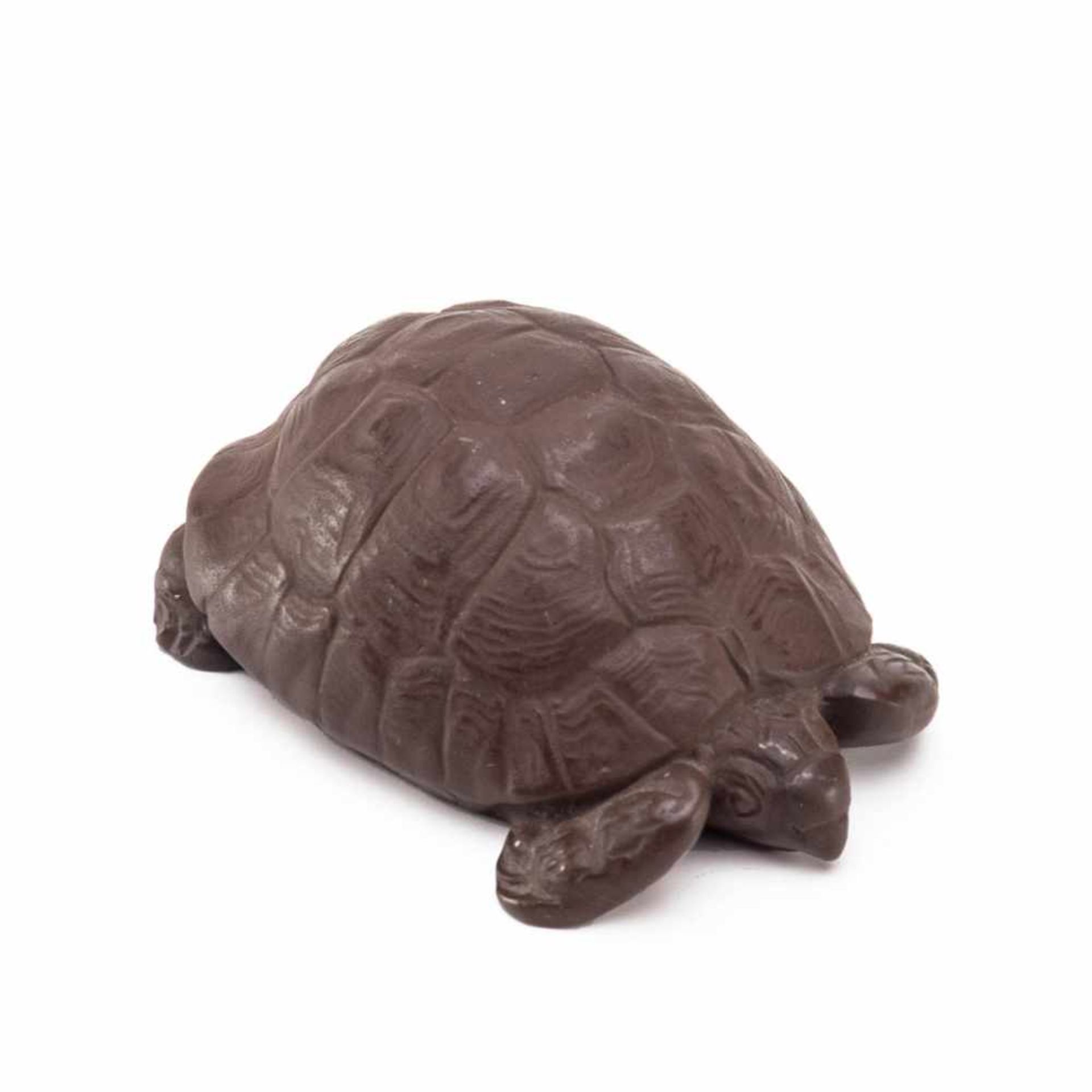 Schildkröte, Entw. Erich Oehme Böttger-Steinzeug. Vollplastische Form einer Schildkröte, unter dem