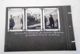 Drei Fotos -E. Rommel- Drei private Fotos auf Fotoalbumseite. Rückseiten der Fotos beschriftet.